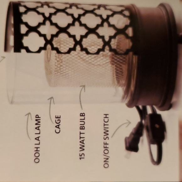 EMMA Ooh La Lamp floral lacy look NEW Home Interiors 15 watt bulb glass resin - Picture 9 of 10